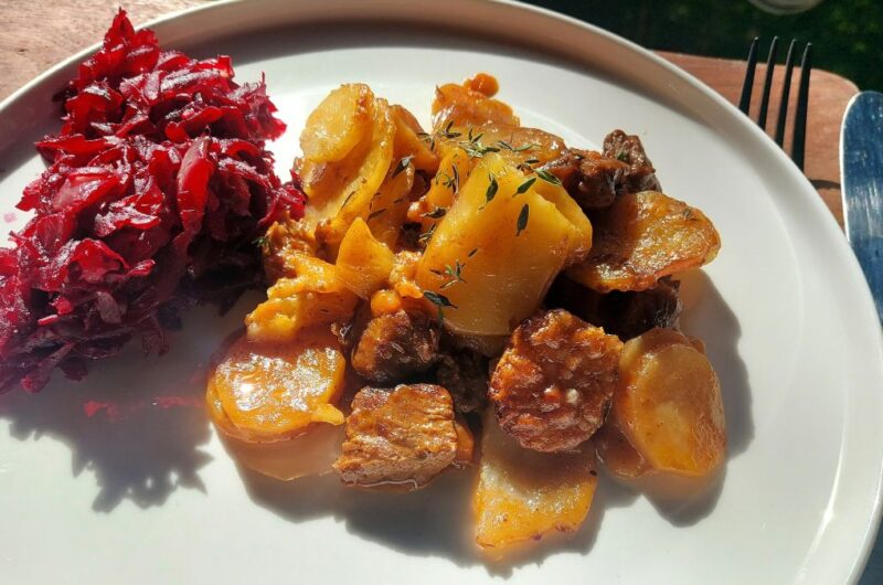 Beef Hotpot with Crispy Parmesan Potatoes