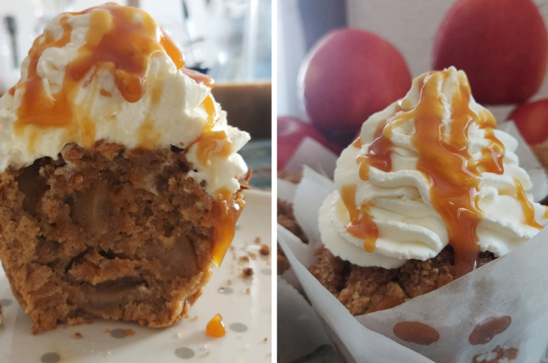 Apple Muffins with Crumble and Caramel